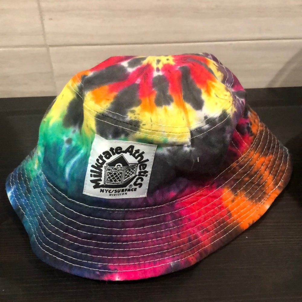 Milkcrate tie dye bucket hat